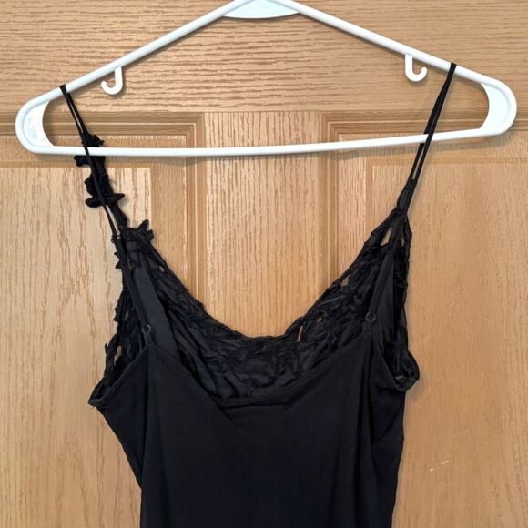 BCBGMAXAZRIA Women's Vintage Black Floral Dress Size 4 - Picture 7 of 14